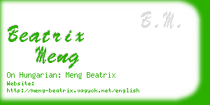 beatrix meng business card